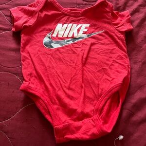 Nike Red Bodysuit with Iconic Swoosh